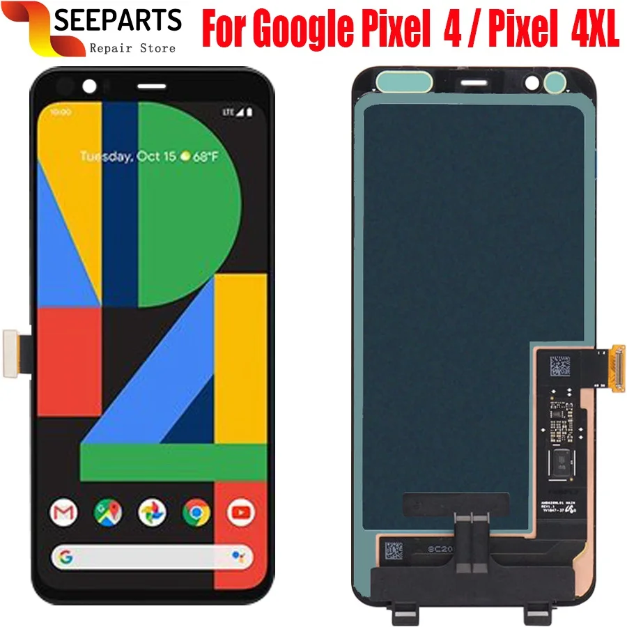 Для 5," Google Pixel 4 lcd дисплей кодирующий преобразователь сенсорного экрана в сборе для Google Pixel 4 XL lcd Pixel4 Pixel 4 XL lcd Замена