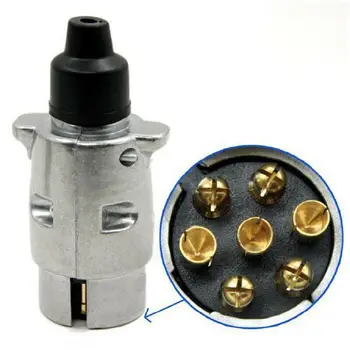 

Car Trailer 7 Pin Plug for Round Wiring Lights Tow Metal Caravan Truck Boat 12V 12N Automobile Electrical Plug and Sockets