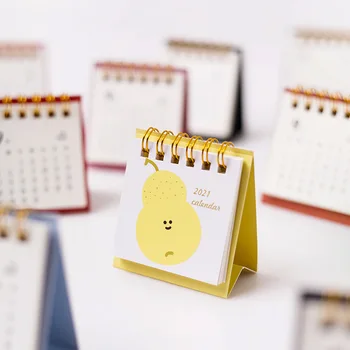 

"Happy Day" 2021 Mini Table Desk Calendar Cute Yearly Monthly Scheduler Planner Student Timetable