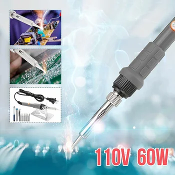 

110V 60W Mini Electric Soldering Iron Digital Adjustable Temperature Electric Solder Iron Set Welding Rework Station Repair Kit