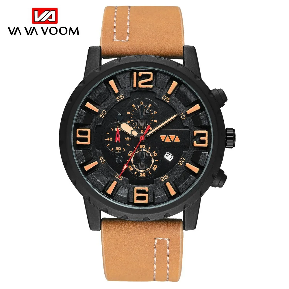 

Large Dial Men Sports Quartz Watch Men Business Casual Calendar Waterproof Watch Straight Hair