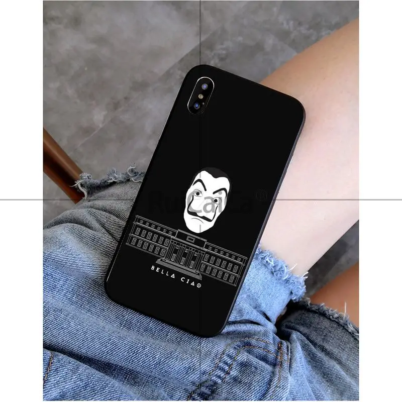 A6 Ruicaica La Casa De Papel Heist TPU Мягкий силиконовый черный чехол для телефона iPhone 6S 6plus 7 7plus 8 8Plus X Xs MAX 5 5S XR - Цвет: A6