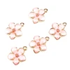 20Pcs/Lot Drop Oil Flower Charms Making Metal Plant Camellia Pendant Necklaces Jewelry Wholesale ► Photo 2/3