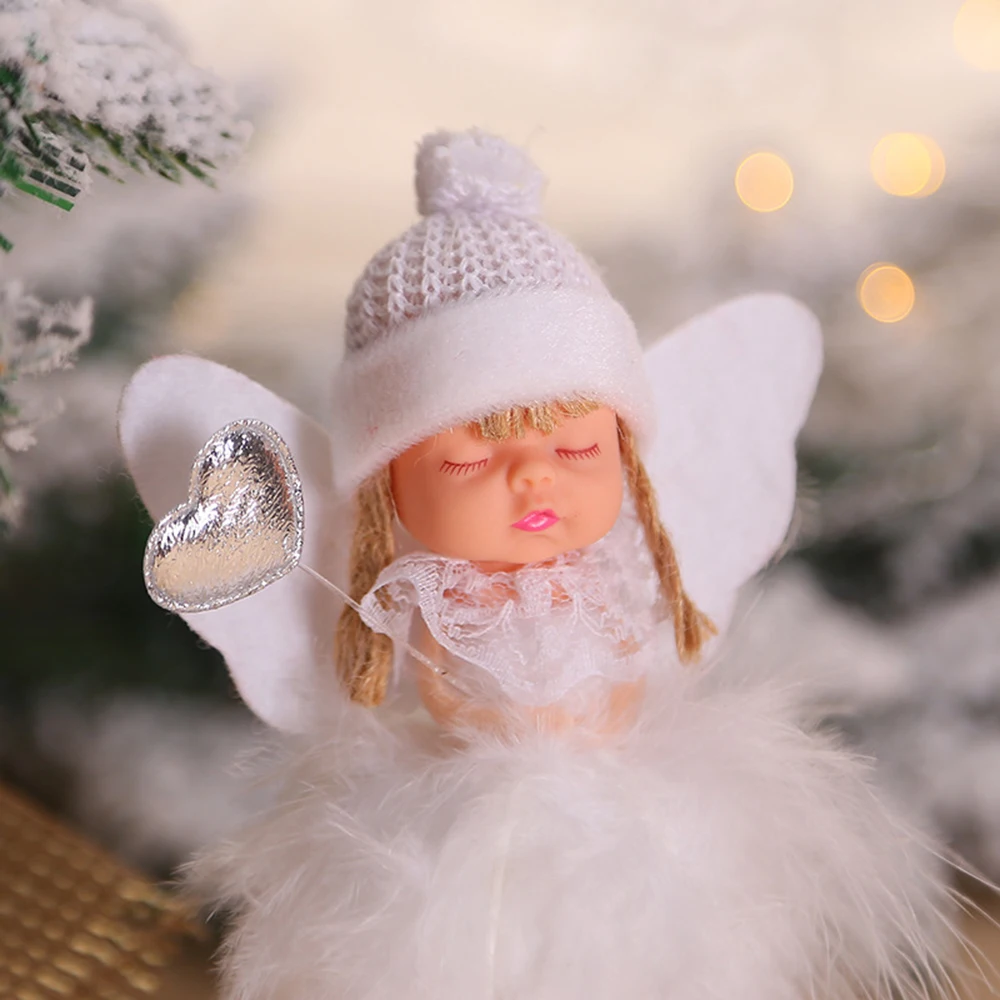 Новогодний Рождественский Ангел кукольный орнамент Рождественская подвесная Елочная игрушка украшения для дома подарок для детей