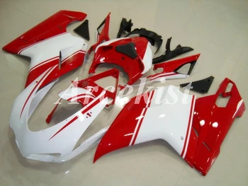 

New ABS Injection Mold Whole Fairings Kit Fit For DUCATI 848 1098 s 1198 s 07 08 09 10 11 2007-2011 bodywork set Red white