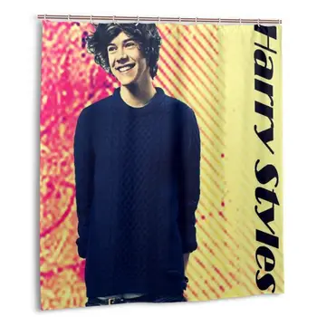 

Harry Styles Shower Curtain with Hooks bathroom Waterproof Polyester Fabric