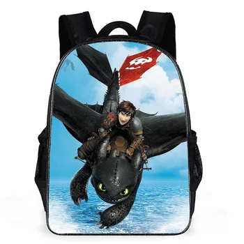 

16 Inch Catoon How to Train Your Dragon 3 Children School Bags Orthopedic Backpack Kids School Boys Girls Mochila Infantil Bags