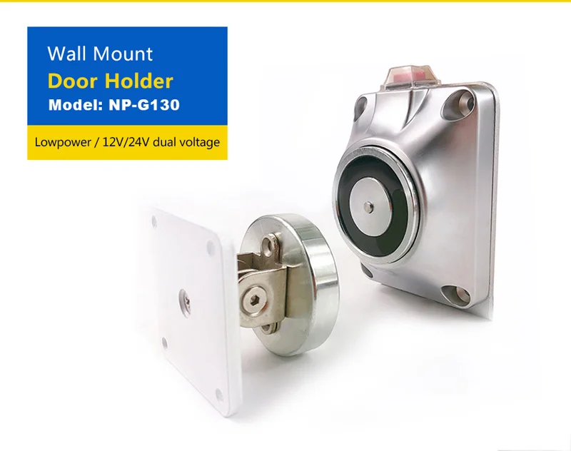Nordson 12/24V Магнитная настенное крепление ограничители открывания двери, 50 кг/110Lbs ограничивающая сила Мощность для блокировки электромагнитные дверь держатель