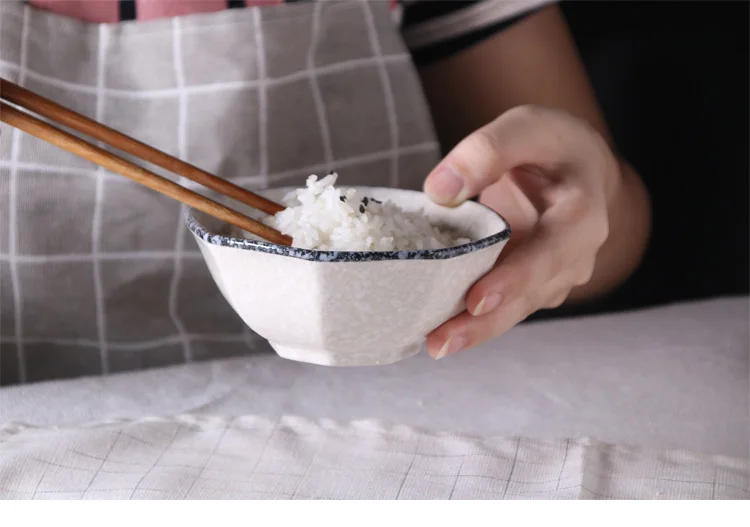Ri Shi Wan Ceramic Bowl Household Rice Bowl Restaurant Wing Bowl Side Dishes Bowl Dish& Plate Set Customizable