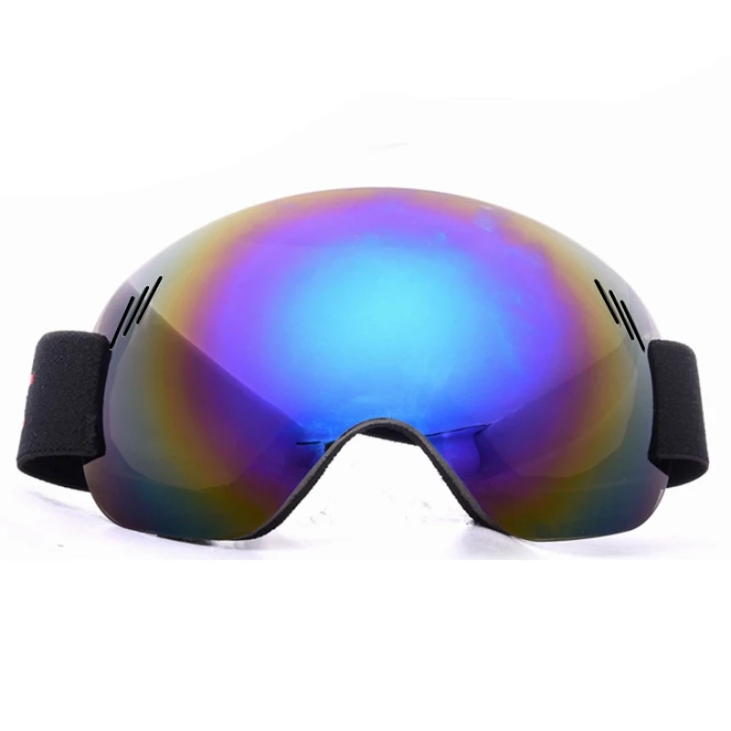 Уличные лыжные очки, очки для сноуборда, для мужчин и женщин, анти-туман, УФ-защита, сферические линзы, бескаркасные, снежные велосипедные очки - Цвет: L