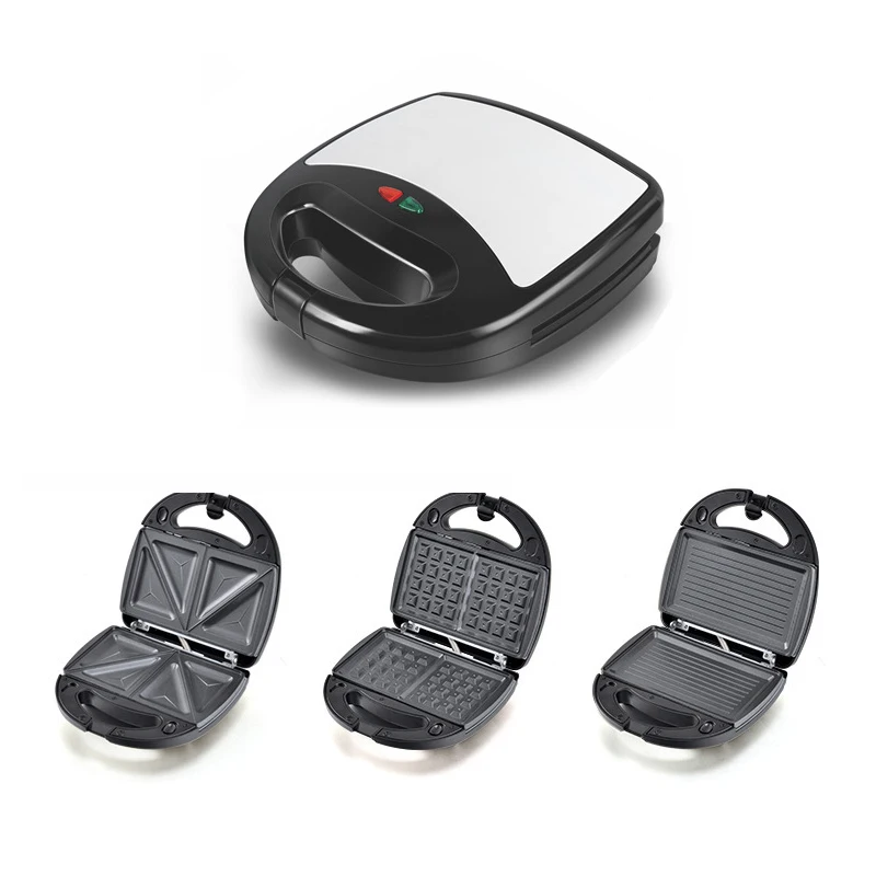 

220V Multifunctional Electric Mini Nut Waffle Sandwich Maker Panini BBQ Grilling Machine 3 In 1 Breakfast Maker Cake Maker