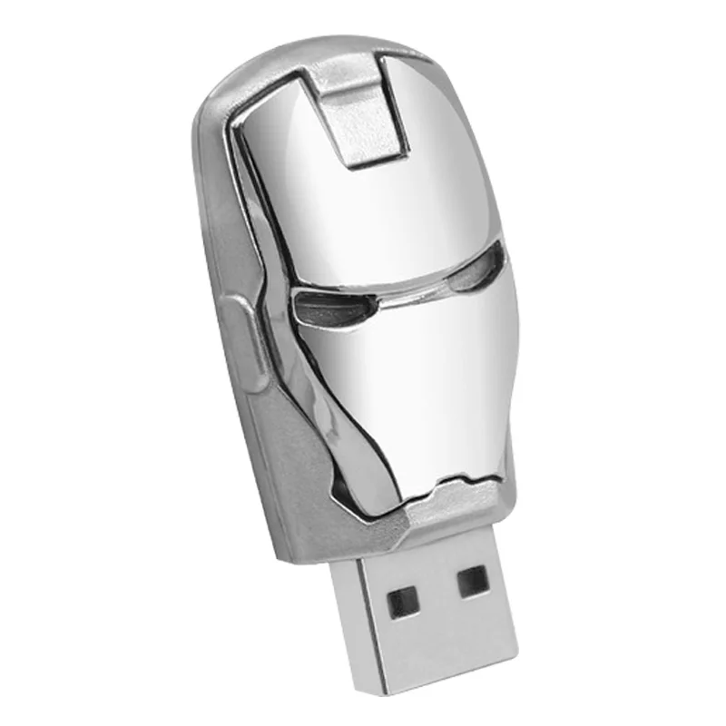 USB Flash Drive Metal Pen Drive 4GB 8GB 16GB 32GB USB2.0 Pendrive Avengers USB Stick Laptop - Цвет: Silver