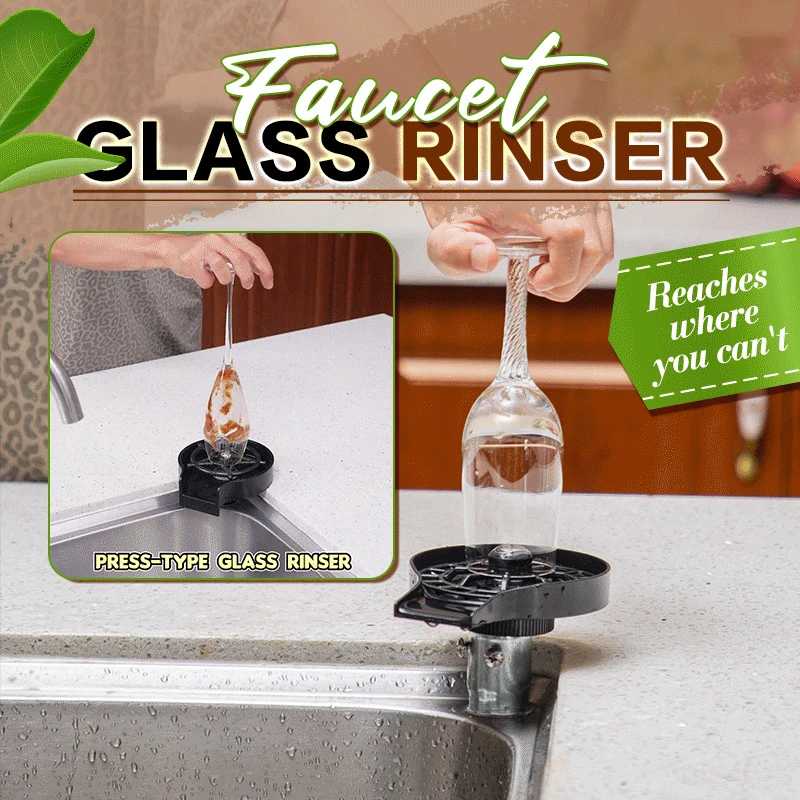Sueea® Faucet Glass Rinser For Kitchen Sink Bar Glass Rinser Coffee Pitcher Automatic Cup Washer