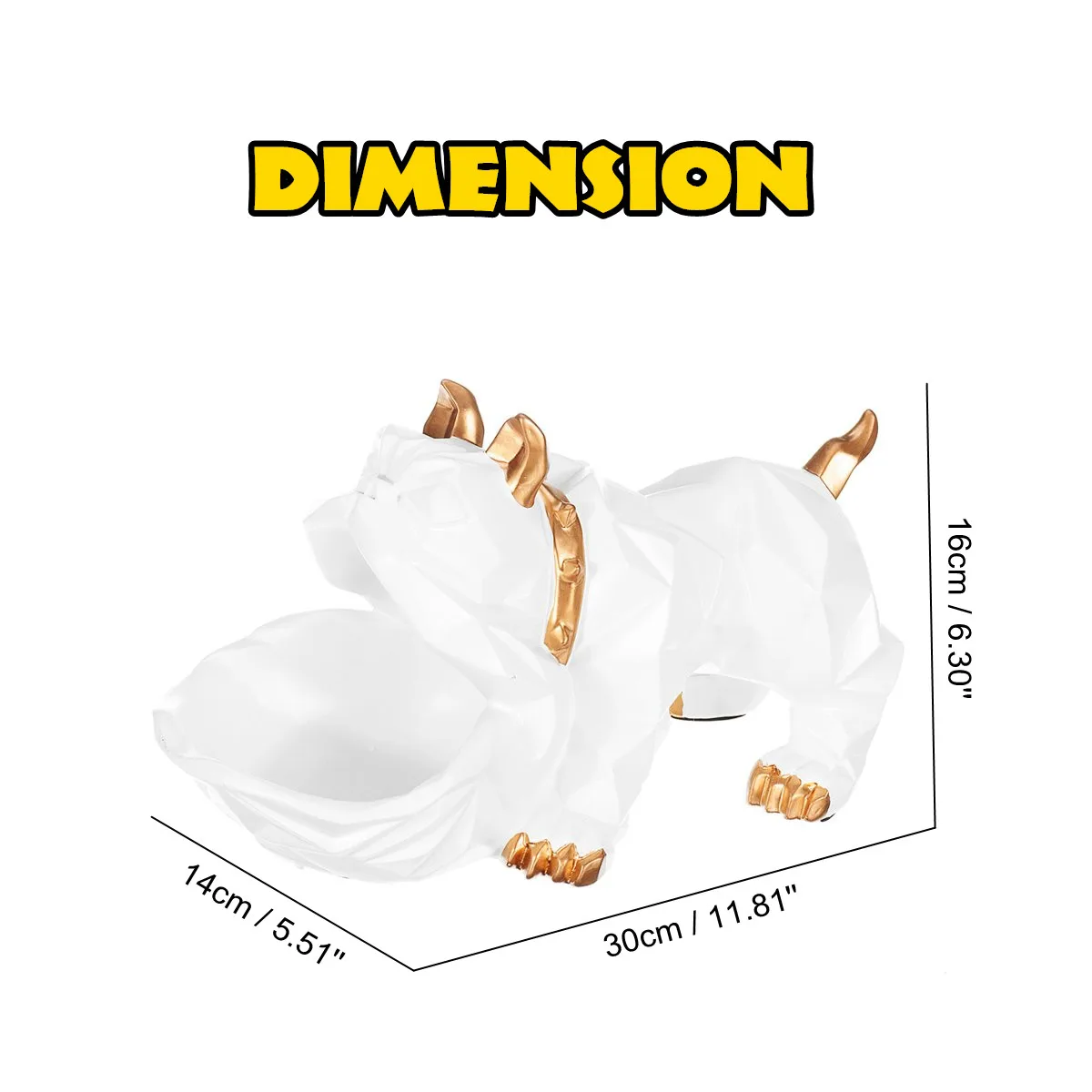 

Hot New Cute Dog Figurines Statue Decoration Resin Sculpture Home Storage Decoration Crafts Abstract Animal Figurines Sculpture