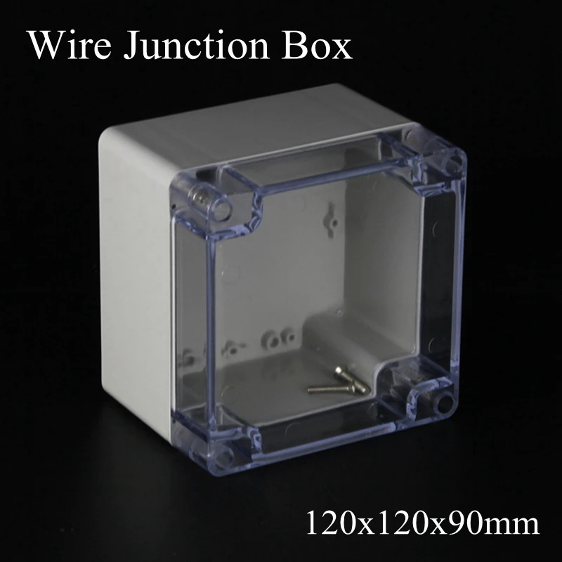 

120x120x90mm ABS IP65 Waterproof Plastic Wire Junction Box Transparent Enclosure Clear Project Case Electronic Terminal