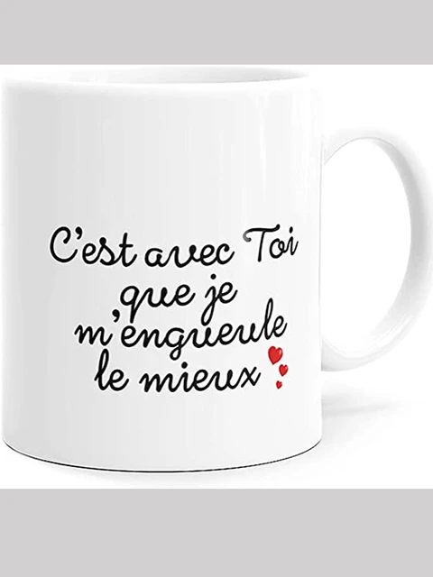 Mug Humour Amour Tasse Message drôle. Idée Cadeau Original Amis