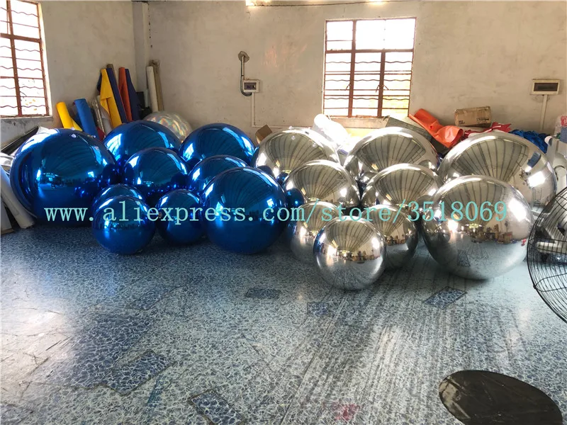 Large inflatable mirror balloon, pvc inflatable mirror ball, a variety of colors and sizes, customized for advertising campaigns branded advertising blimp balloon airship promoblimp zeppelin 6 metre