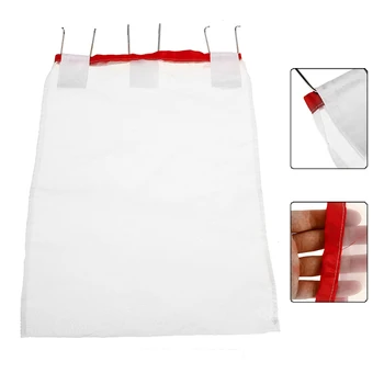 

Portable Honey Bee Filter with Hooks Squre Net Filter Extractor Cappings Bag for Farm Bee Honey Tool Percolation Beekeeping