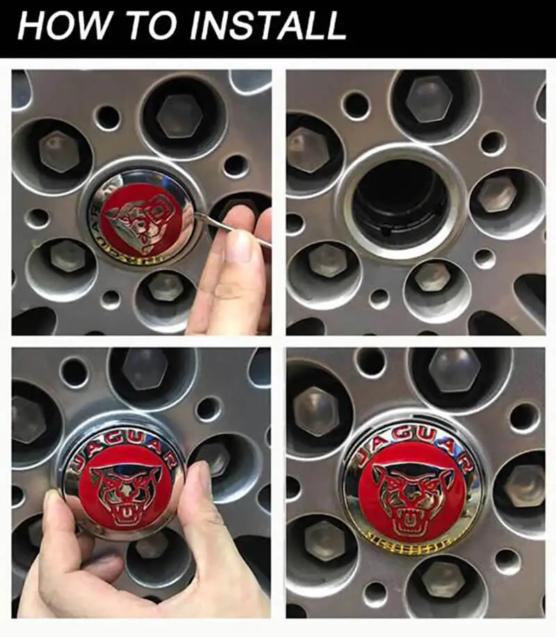 INSTALLATION OF JAGUAR LED floating wheel center cap