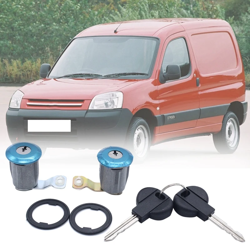 2 Pcs Lock Craft Door Lock Set with 2 Keys for Citroen Berlingo Peugeot
