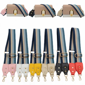 

Colored Women Belt Bag Belt Nylon Fashion Accessories Rainbow Adjustable Shoulder Hanger Handbag Belt Decorative Handle Ornament