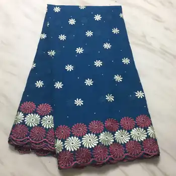 

Latest African Net Lace Fabric 2019 High Quality French Nigerian Cotton Lace Fabrics water soluble Lace Fabrics 5 yards