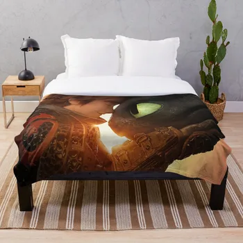 

How to Train Your Dragon 3 Throw Blanket Soft Sherpa Blanket Bed Sheet Single Knee Blanket Office Nap Blanket