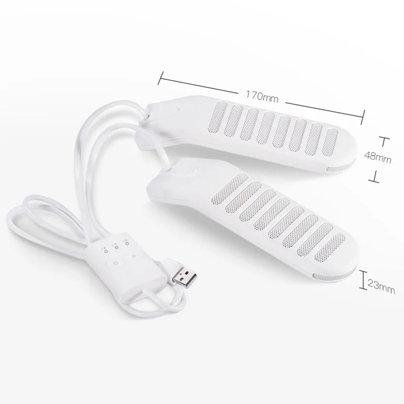 Portable USB Shoes Dryer Heating Mats Foot Warmers Deodorant Dehumidifying Device Suitable for Different Shoes with 200mm Cord