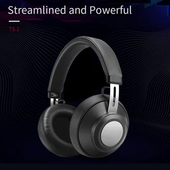 

TS-1 Bluetooth 5.0 Headset Over Ear Headphone Stereo Earphone Cloud Service 1000 Hours Standy