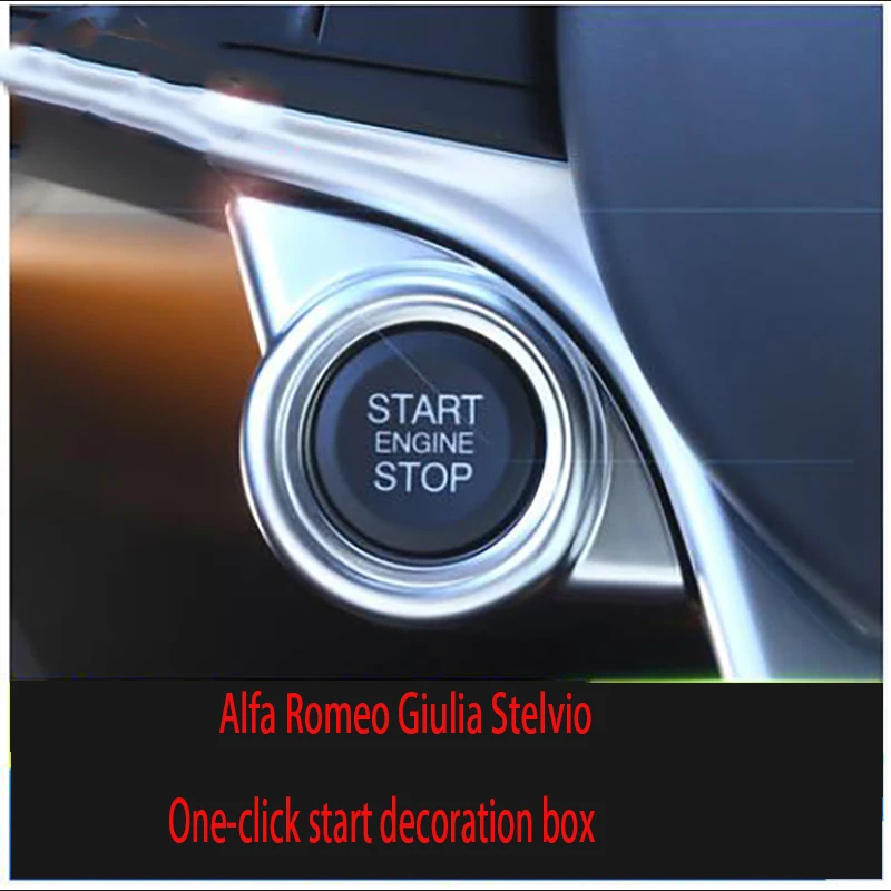Для Alfa Romeo Giulia Stelvio ABS Матовый Хром Интерьер запуск двигателя Стоп крышка отделка автомобильные аксессуары для LHD