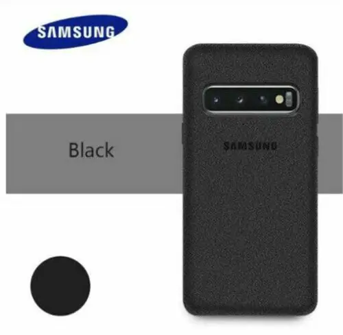 Для samsung Galaxy S10 Plus S10 Real Alcantara чехол роскошный материал чехол - Цвет: Черный