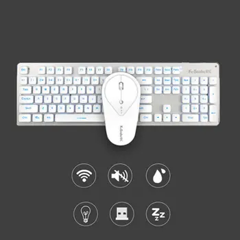 

WK500 Ultra-Slim Black Mini Wireless Keyboard and Mouse Combo Kit for PC Desktop Loptop Classic Office Set