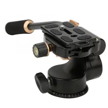 

Q08S Tripod Head 360 Panoramic Shooting 3-Way Damping DSLR Camera Tripod Monopod Head with Pan Bar Handle Video Tripod Ball Head