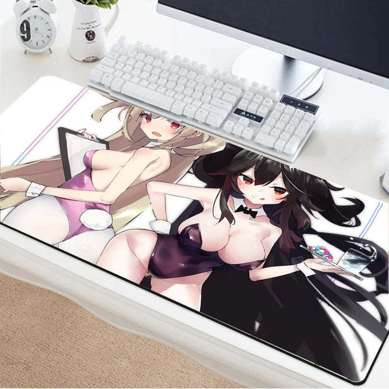 Yuzuoan Oppai Boba Maid Temptation Otaku Game Computer Keyboard Large Mouse Pad Non-slip Rubber Comfortable Table Mat 900x400mm |