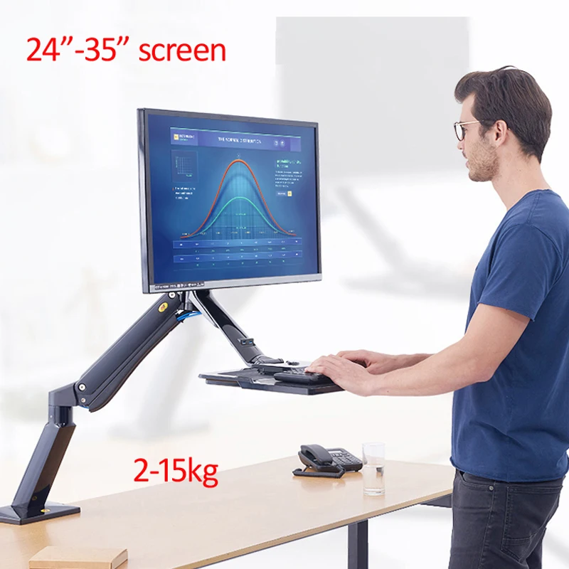 NB FC40 aluminum gas spring Ergonomic Desktop sit