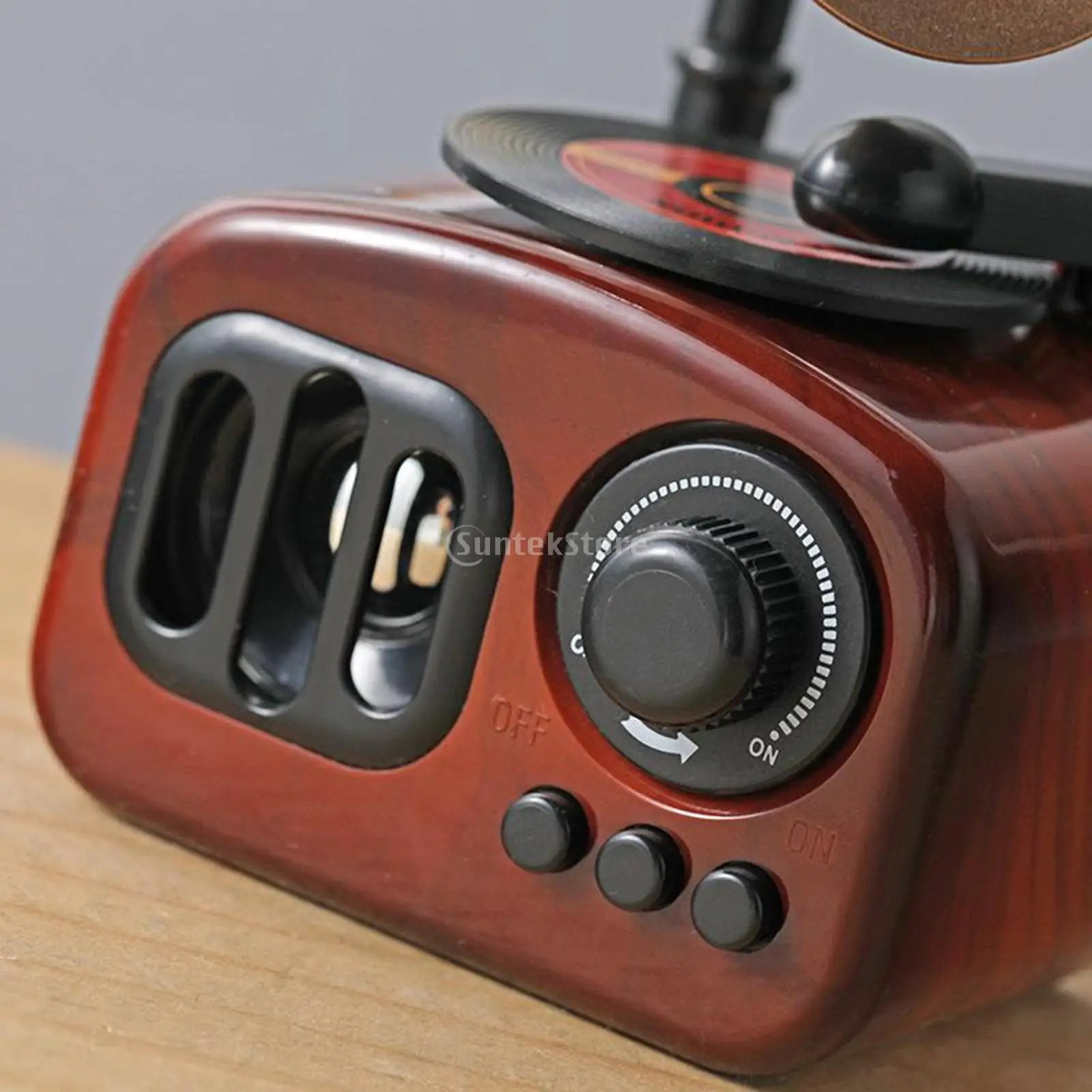 Retro Phonograph Shape Music Box Classical Art Decor Music Box Crafts Gift Home Decoration Antique Vintage Decor
