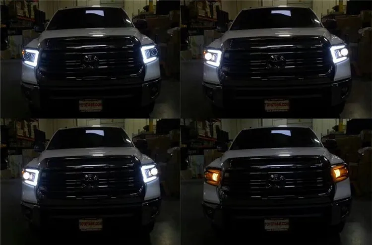 Автомобильный Стайлинг, чехол на голову для Toyota Tundra, фары, Tundra, светодиодный фонарь, DRL Объектив, двойной луч, би-ксенон, автомобильные аксессуары