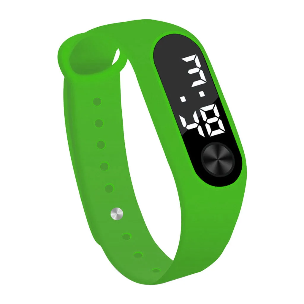 Мужские цифровые часы, светодиодный, спортивные часы, унисекс, силиконовый ремешок, наручные часы, мужские спортивные часы, водонепроницаемые, relogio, цифровые - Цвет: Green