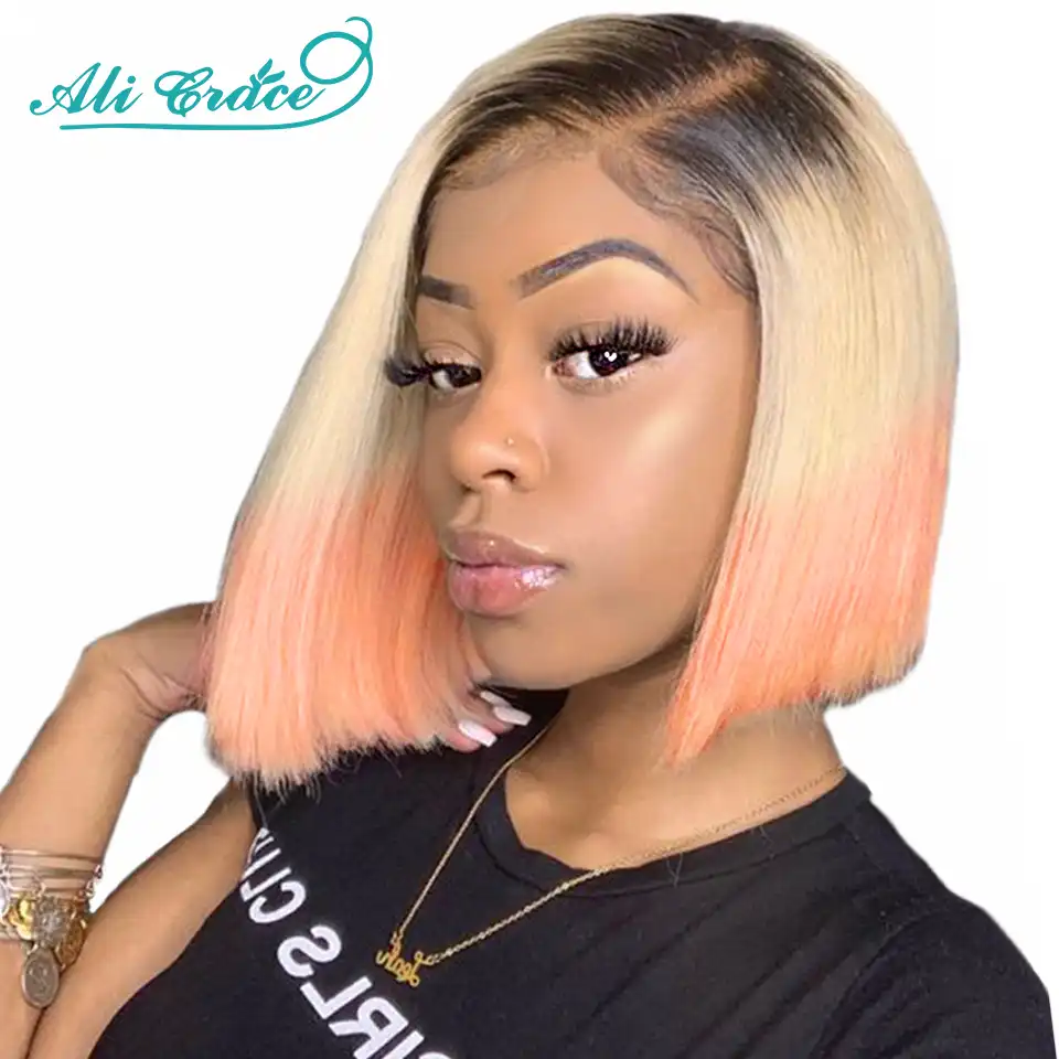 Gold bob wig Clearance