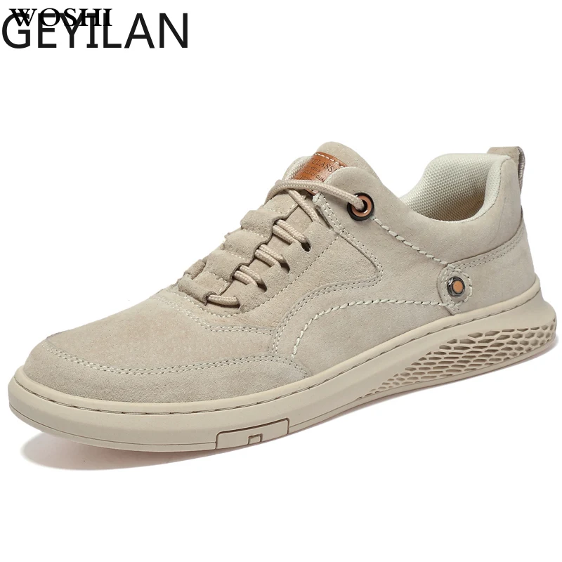 

Men Shoes fashion Genuine Leather Loafers Breathable Autumn lace up comfortable Casual Shoes Outdoor Men Sneakers shoes o4