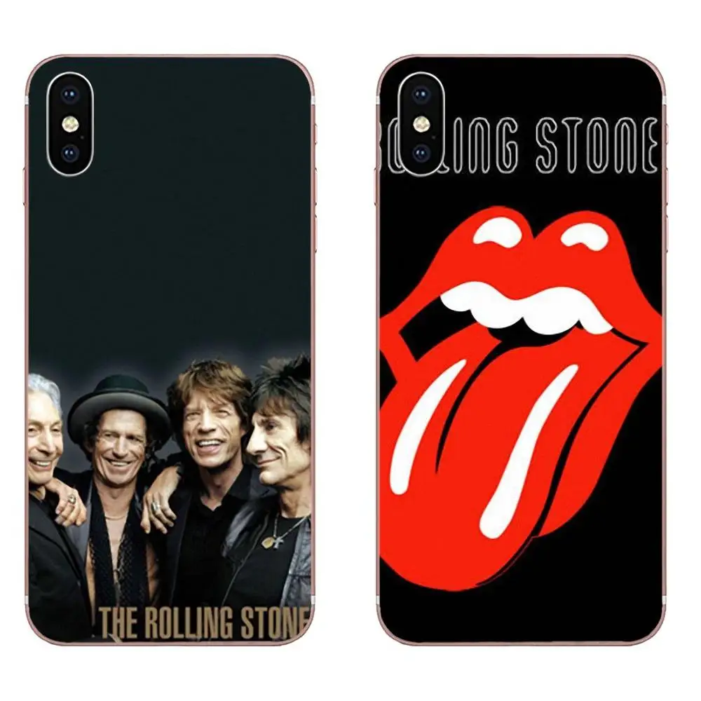 

Soft TPU Cell Bags For Samsung Galaxy Note 5 8 9 S3 S4 S5 S6 S7 S8 S9 S10 5G mini Edge Plus Lite Rolling Stones Music