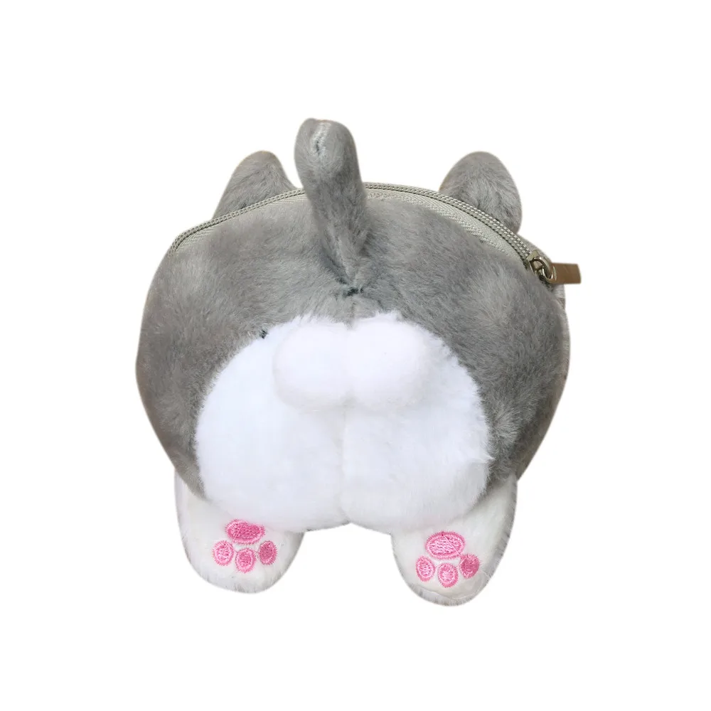 Плюшевый Кошелек кошка ягодичный Хвост сумка качество милый кошелек для монет кошелек сумка для карт посылка клатч для помады сумка