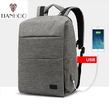 

TIANHOO High Quality New Backpacks Men Business Casual Stitching Code Lock Anti-theft Backpack Student Schoolbag Travel Computer