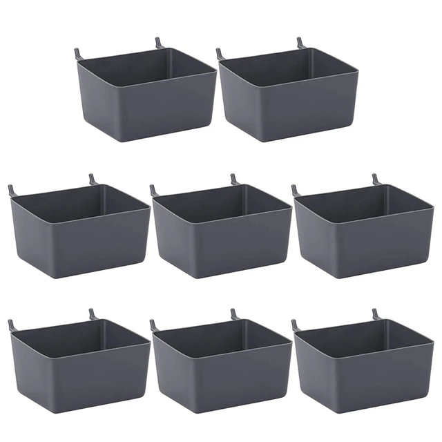 8 Pieces Pegboard Bins Kit Pegboard Parts Storage Pegboard Accessories  Workbench Bins for Organizing Hardware Retail