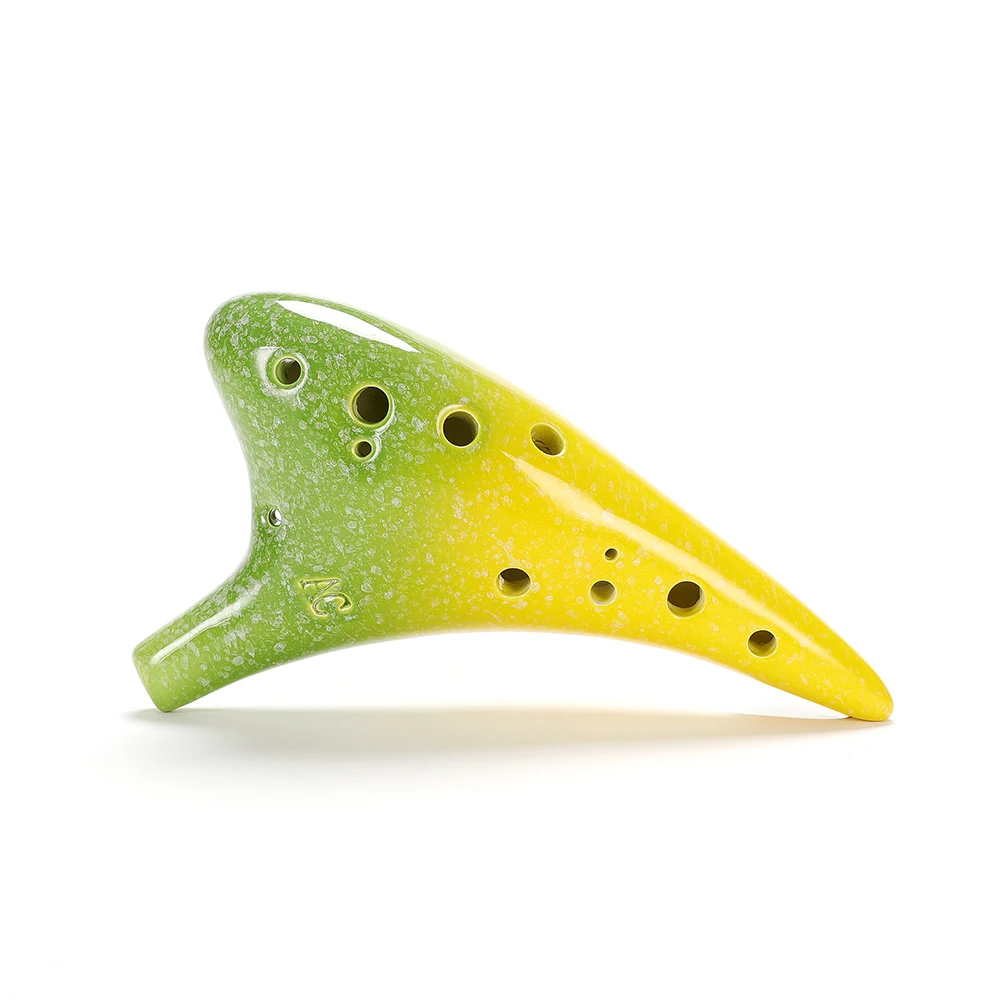 12 отверстий керамический Ocarina Alto C звездный стиль музыкальный инструмент с