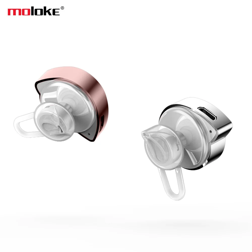 Moloke D4 Sports Wireless Bluetooth Headset Mini Hanging Earphone Stereo Phone Car Handsfree TWS Bluetooth Headset