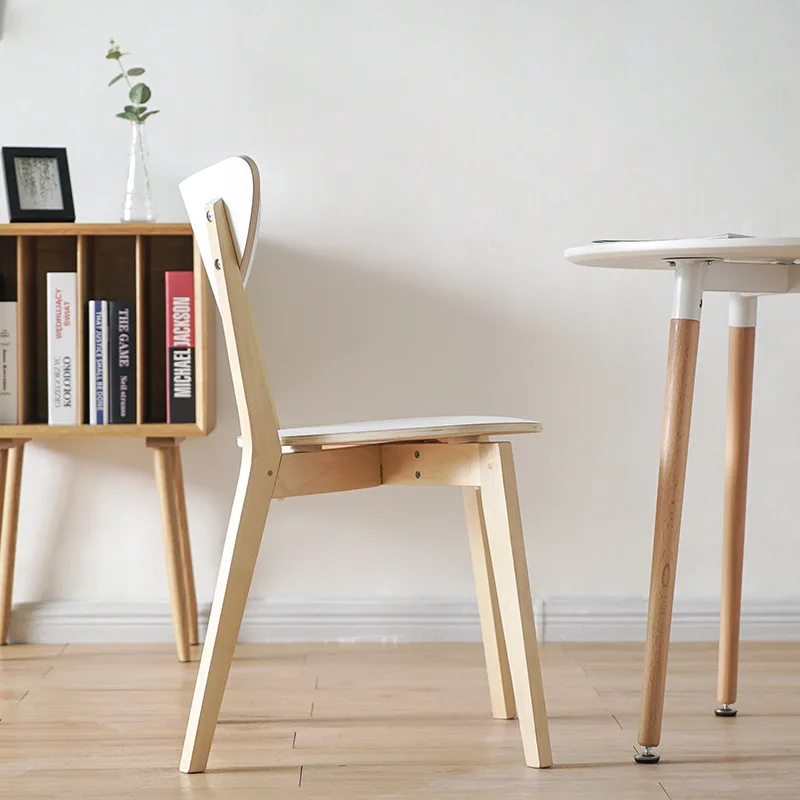 Nordic Dining Chairs Home Modern Simple Thickened Minimalist Modern Kitchen Home Economy Ins Backrest Chair Adult wooden Chair