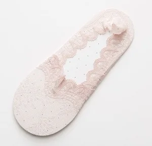 socks 03 Кружевные носки-башмачки; сезон весна-лето; тонкие Нескользящие низкие носки с закрытым носком; женские носки - Цвет: socks 03