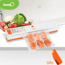 SaengQ бытовой пищевой вакуумный упаковщик упаковочная машина пленка 220 В/110 в вакуумный упаковщик в том числе 15 шт пакетов
