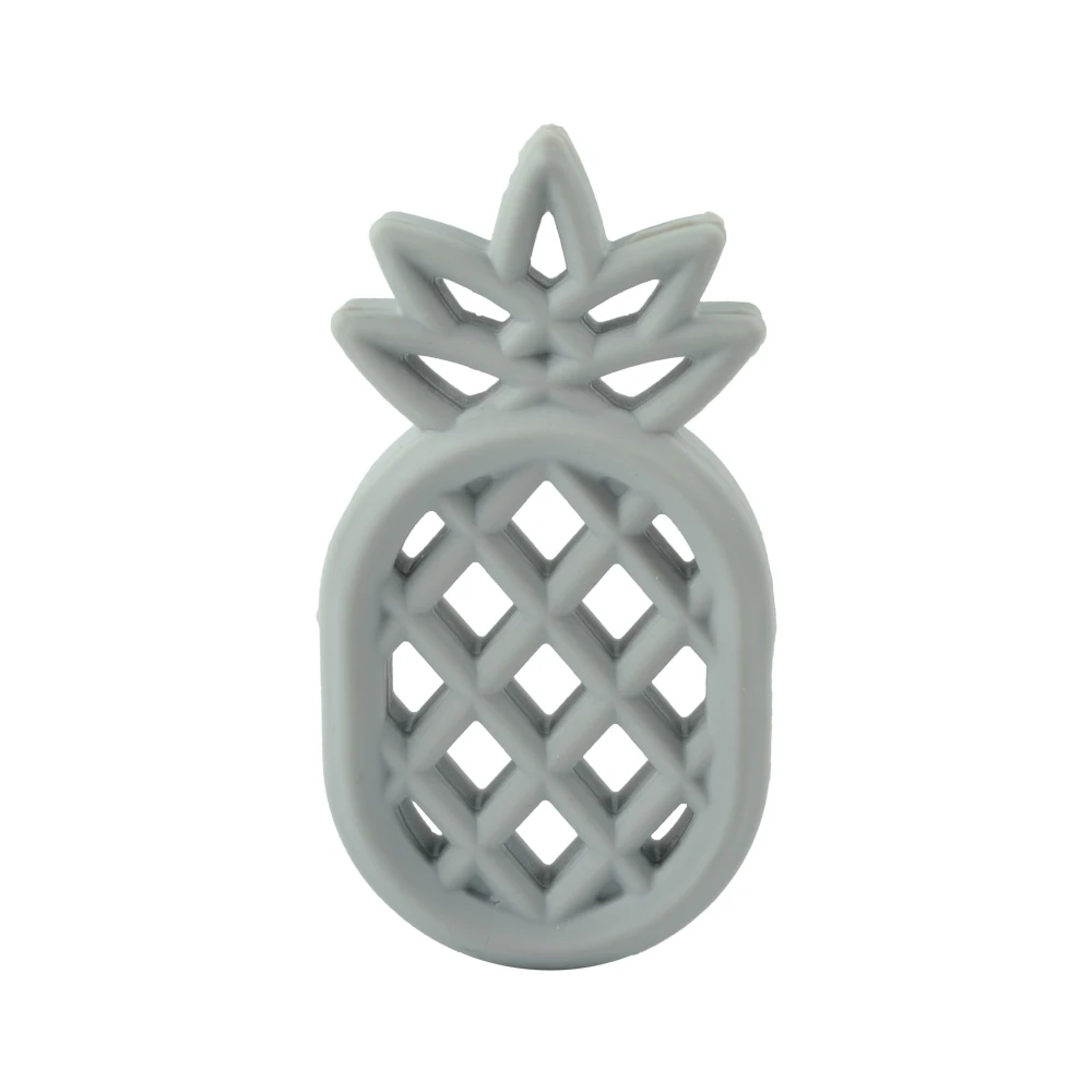 pineapple LOFCA 1 шт., детские игрушки-прорезыватели, соска, клипса, цепочка, пищевые силиконовые бусины, подарок для детского душа, мультяшное ожерелье с животными, аксессуары - Цвет: pineapple